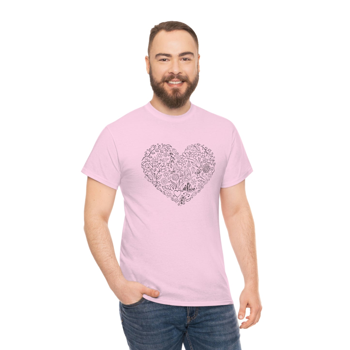 Sketched Heart- Unisex Heavy Cotton Tee