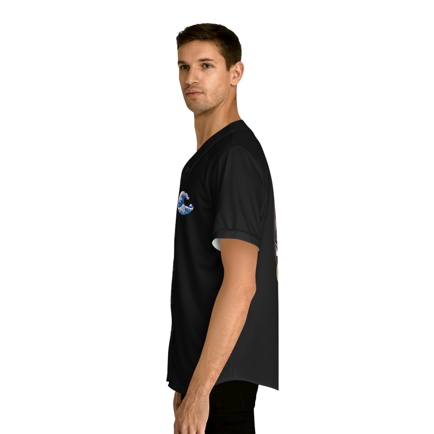 The Great White Surf -Men's Baseball Jersey (AOP)