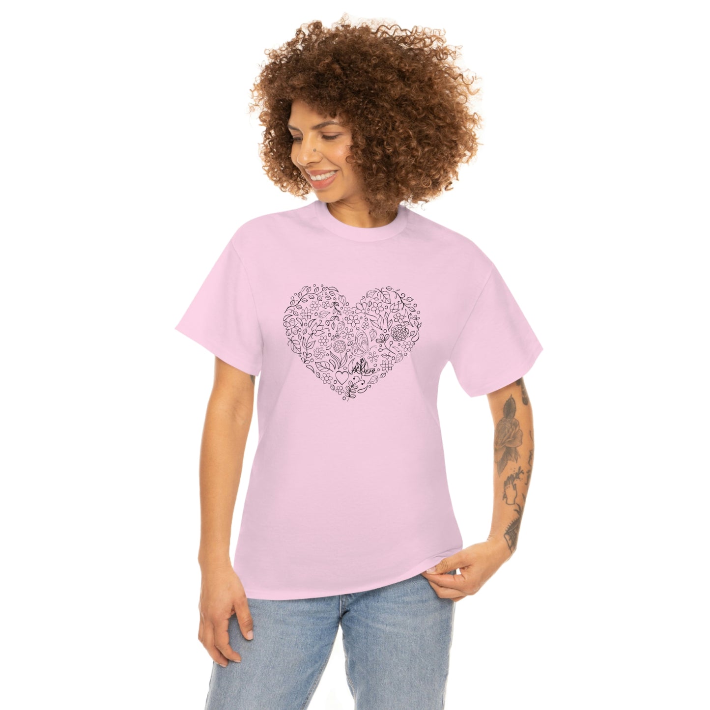 Sketched Heart- Unisex Heavy Cotton Tee