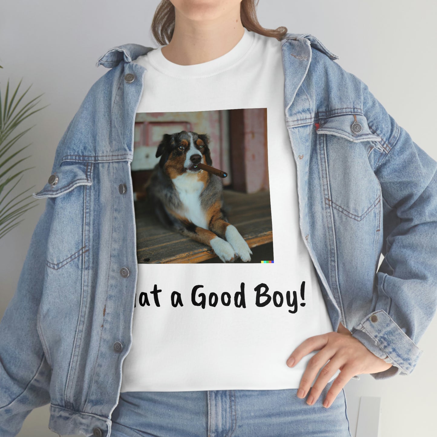 Aussie Smokin a Cigar - Unisex Heavy Cotton Tee