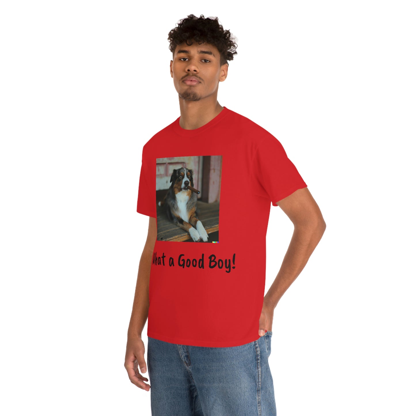 Aussie Smokin a Cigar - Unisex Heavy Cotton Tee