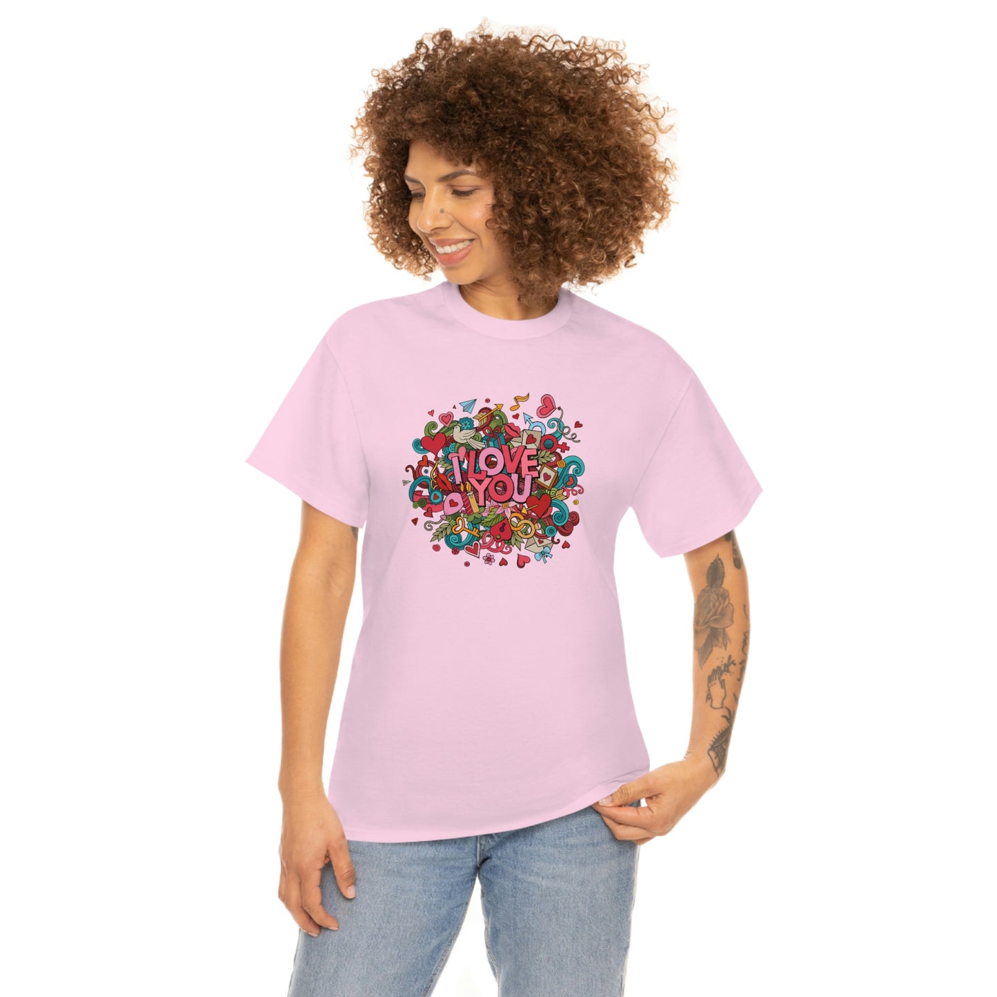 I Love You Collage -Unisex Heavy Cotton Tee