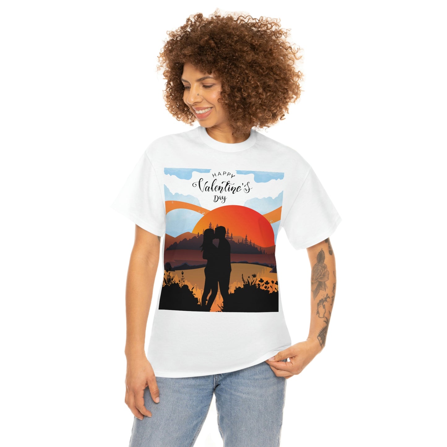 Sunset Couple- Unisex Heavy Cotton Tee