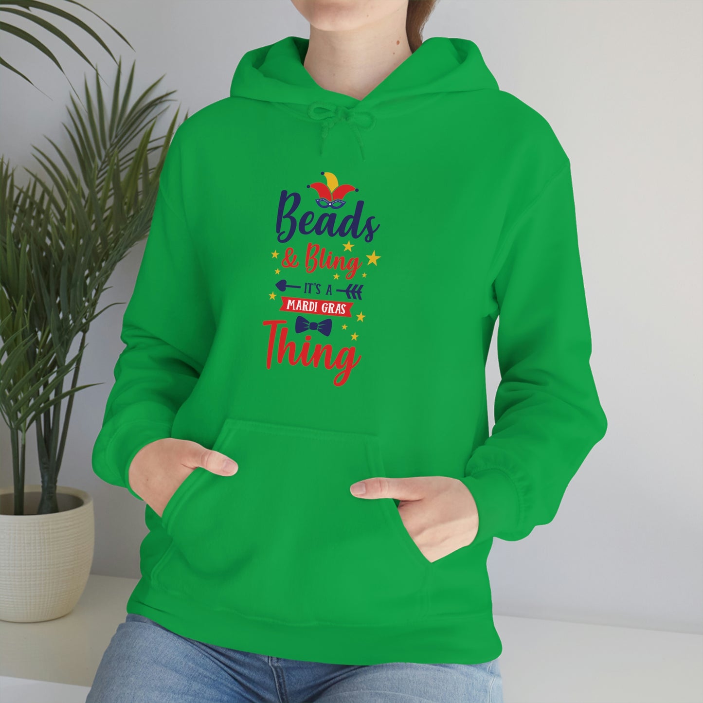 Mardi Gras Beads-Unisex Heavy Blend™ Hooded Sweatshirt