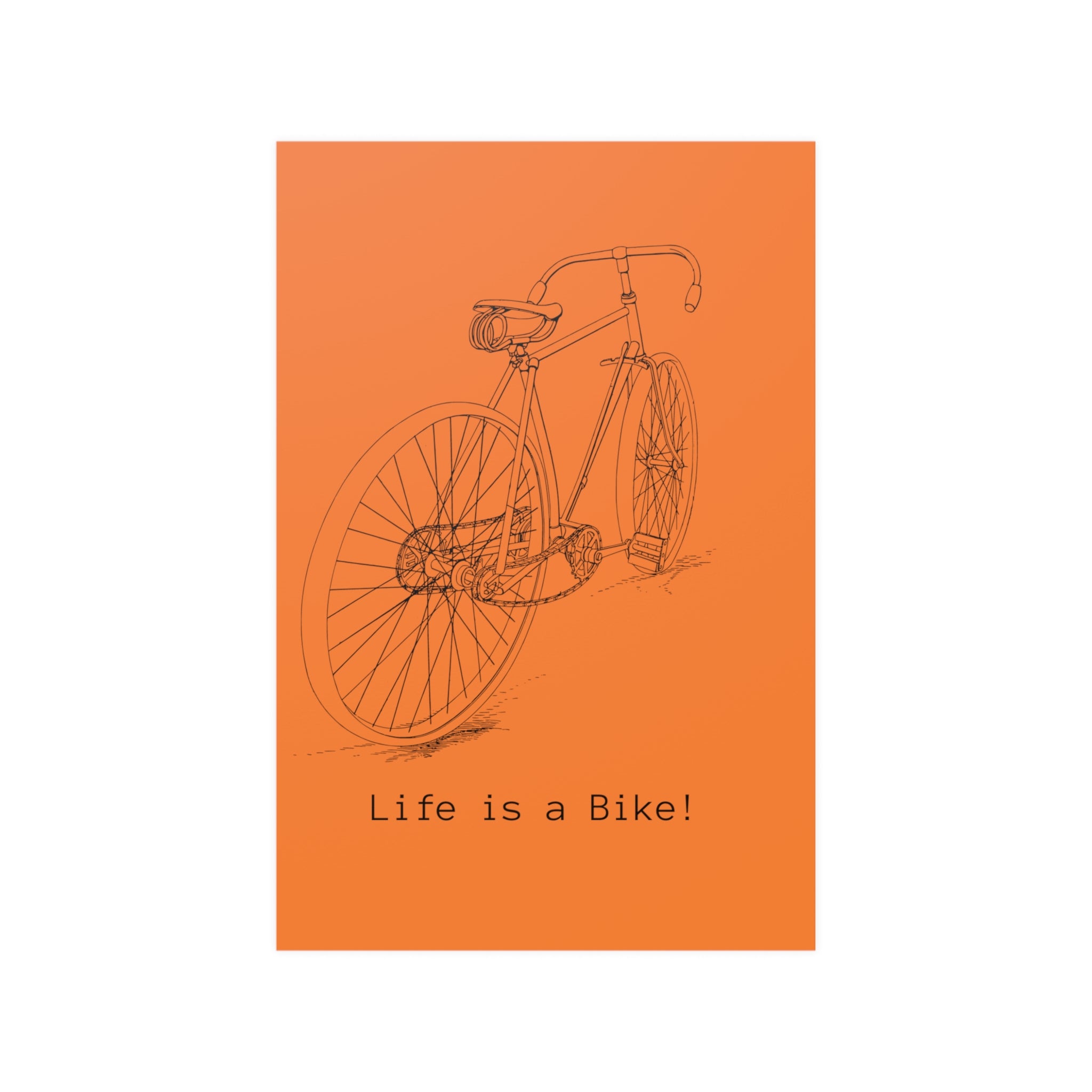 Vintage Racer "Life is a Bike" Satin Posters (210gsm)