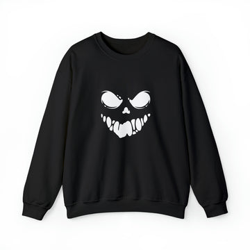 Spooky Face Unisex Heavy Blend™ Crewneck Sweatshirt --Order your Halloween Scary Face Sweatshirt today and get ready for a spooky good time!