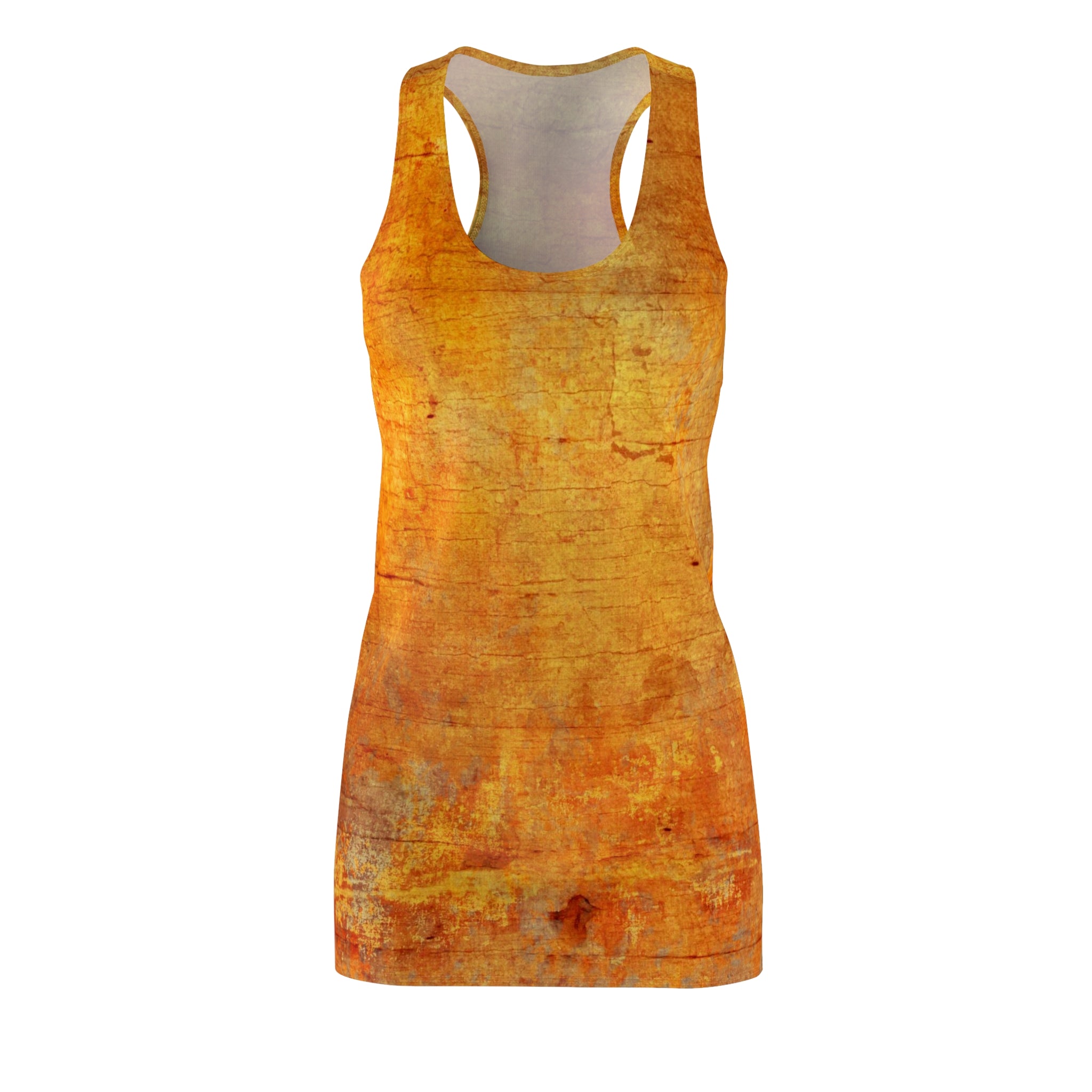 "Autumn Elegance Razorback Dress" Women's Cut & Sew Racerback Dress (AOP)