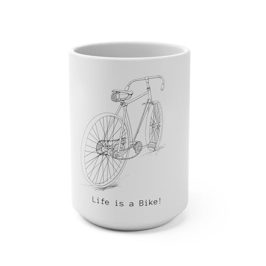 "Life is a Bike" Biking Coffee Mug 15oz
