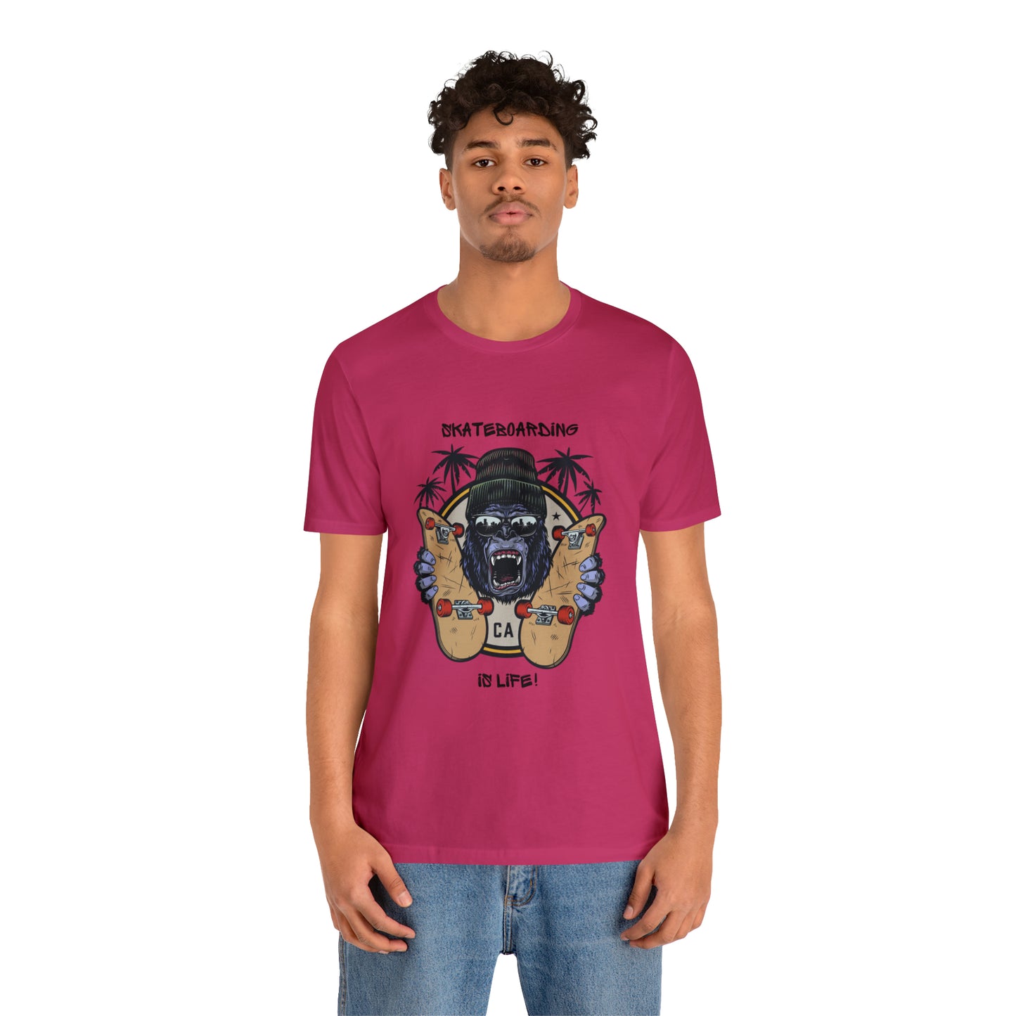 Skateboarding is Life! Unisex Jersey Skateboarding Short Sleeve Tee