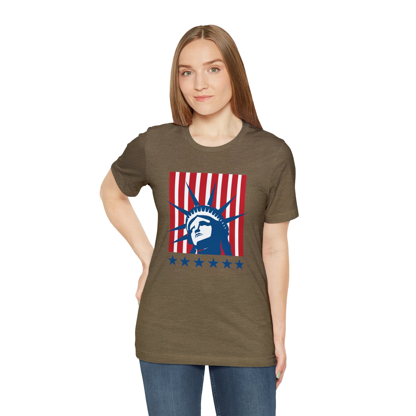 Head of the Statue of Liberty -Unisex Jersey Short Sleeve Tee