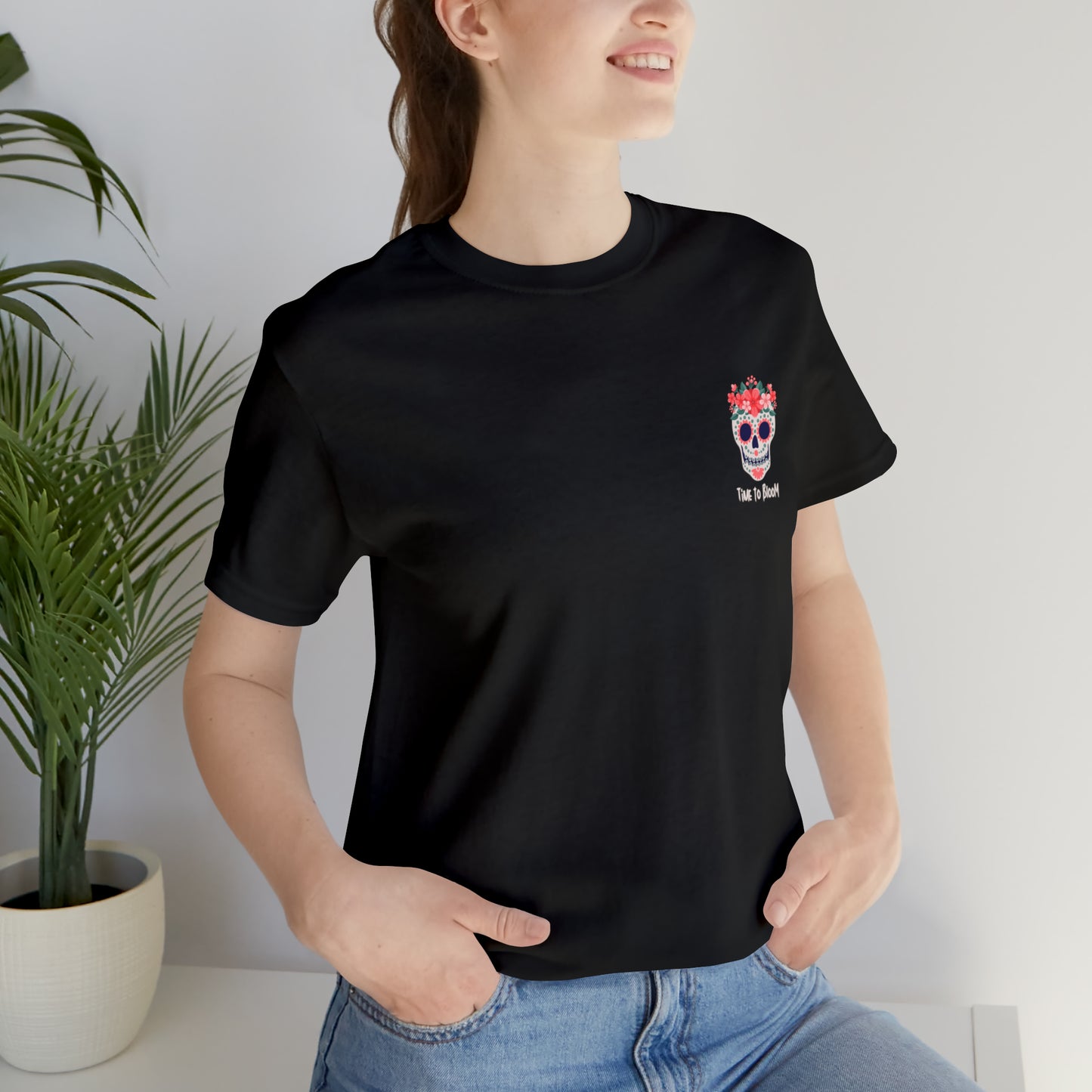Dia De Muertos "Time to Bloom"- Unisex Jersey Short Sleeve Tee