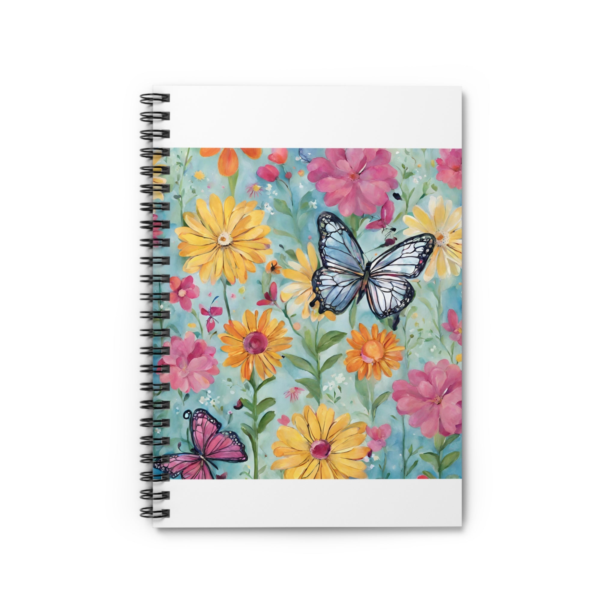 Butterfly Spiral Notebook - Ruled Line