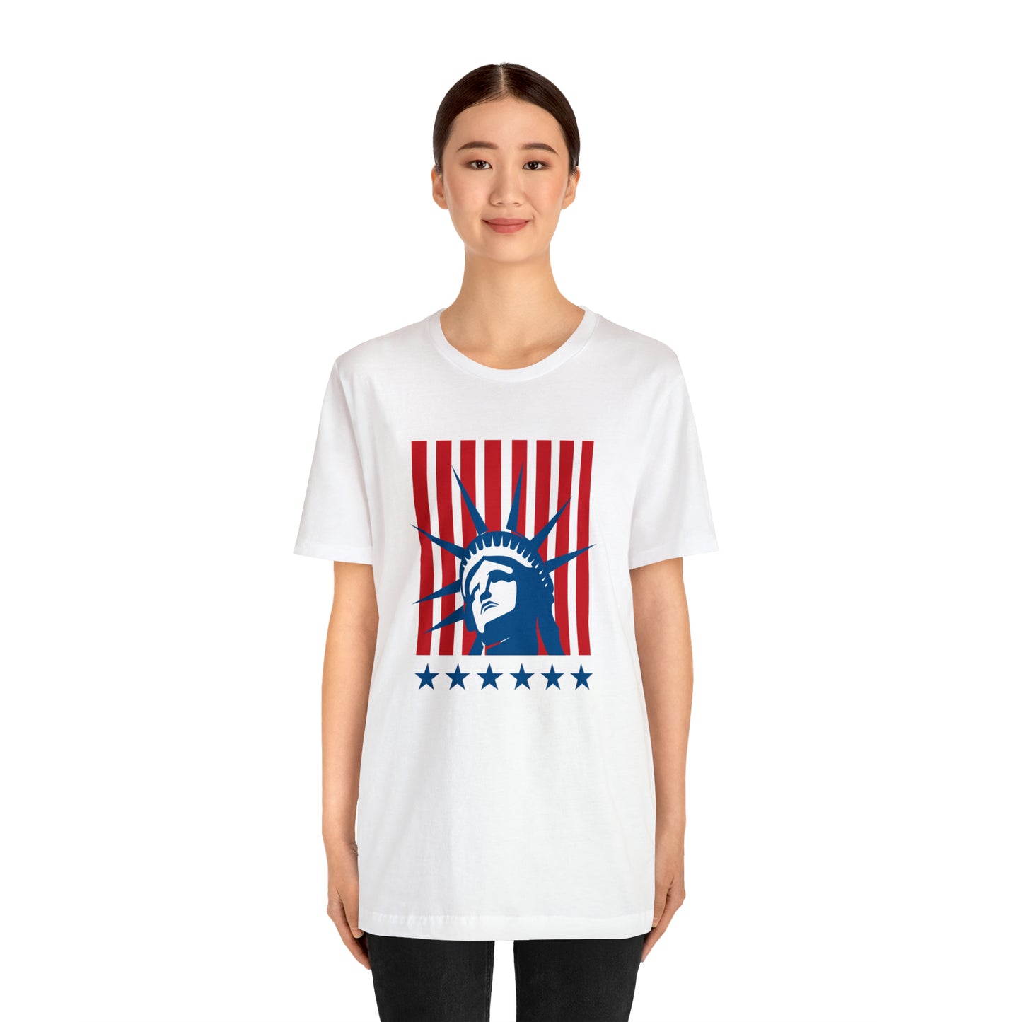 Head of the Statue of Liberty -Unisex Jersey Short Sleeve Tee