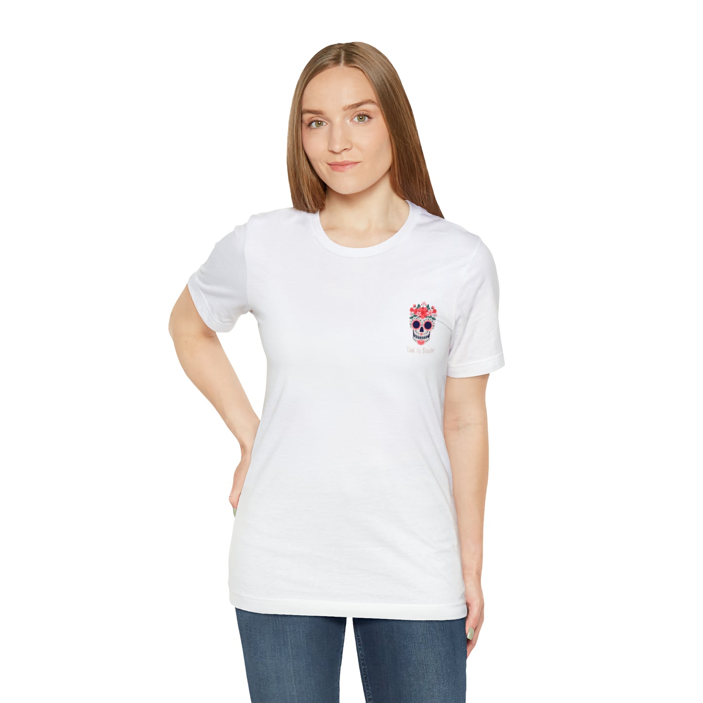 Dia De Muertos "Time to Bloom"- Unisex Jersey Short Sleeve Tee