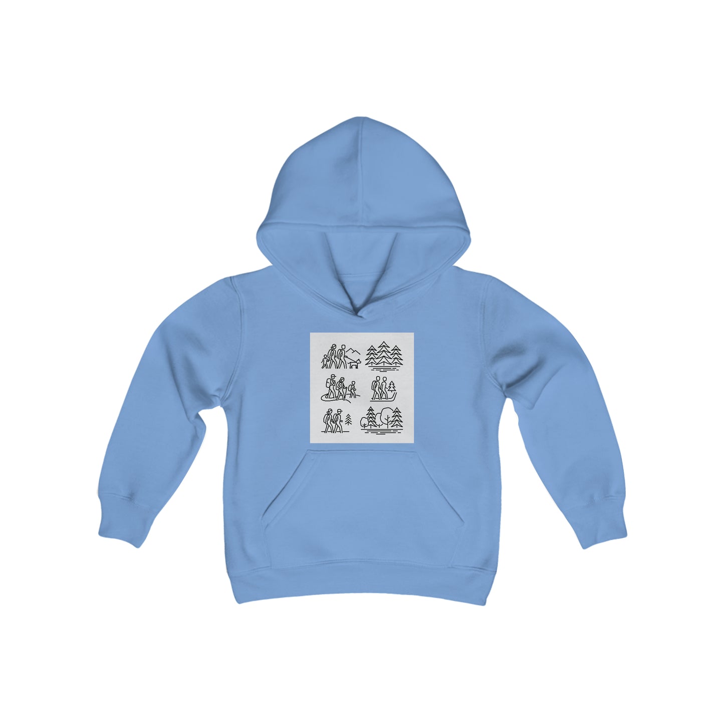 Family Hikes-Youth Heavy Blend Hooded Sweatshirt