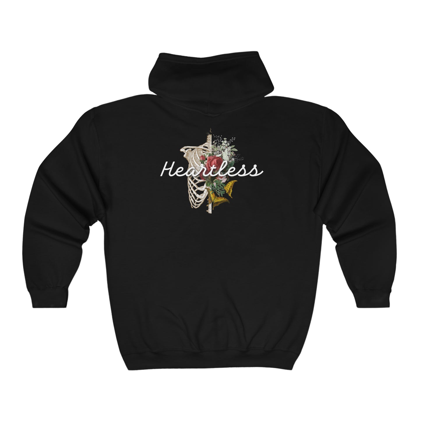 Heartless Rose Hoodie -Unisex Heavy Blend™ Full Zip Hooded Sweatshirt