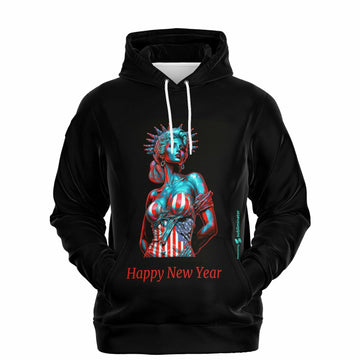 Statue Of Liberty Happy New Year Fashion Hoodie - AOP