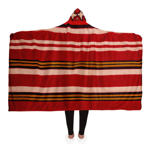 Warm and Comfy Mexican Falsa -Hooded Blanket - AOP