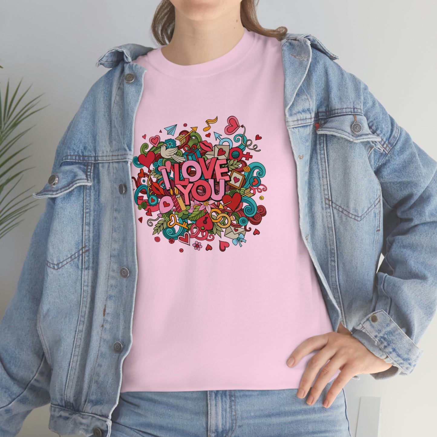 I Love You Collage -Unisex Heavy Cotton Tee