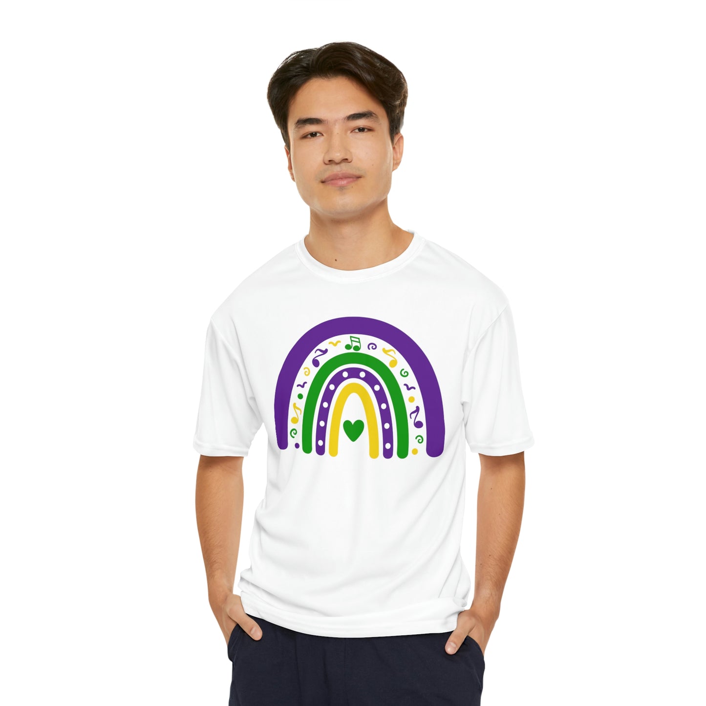 Mardi Gras Rainbow Men's Performance T-Shirt