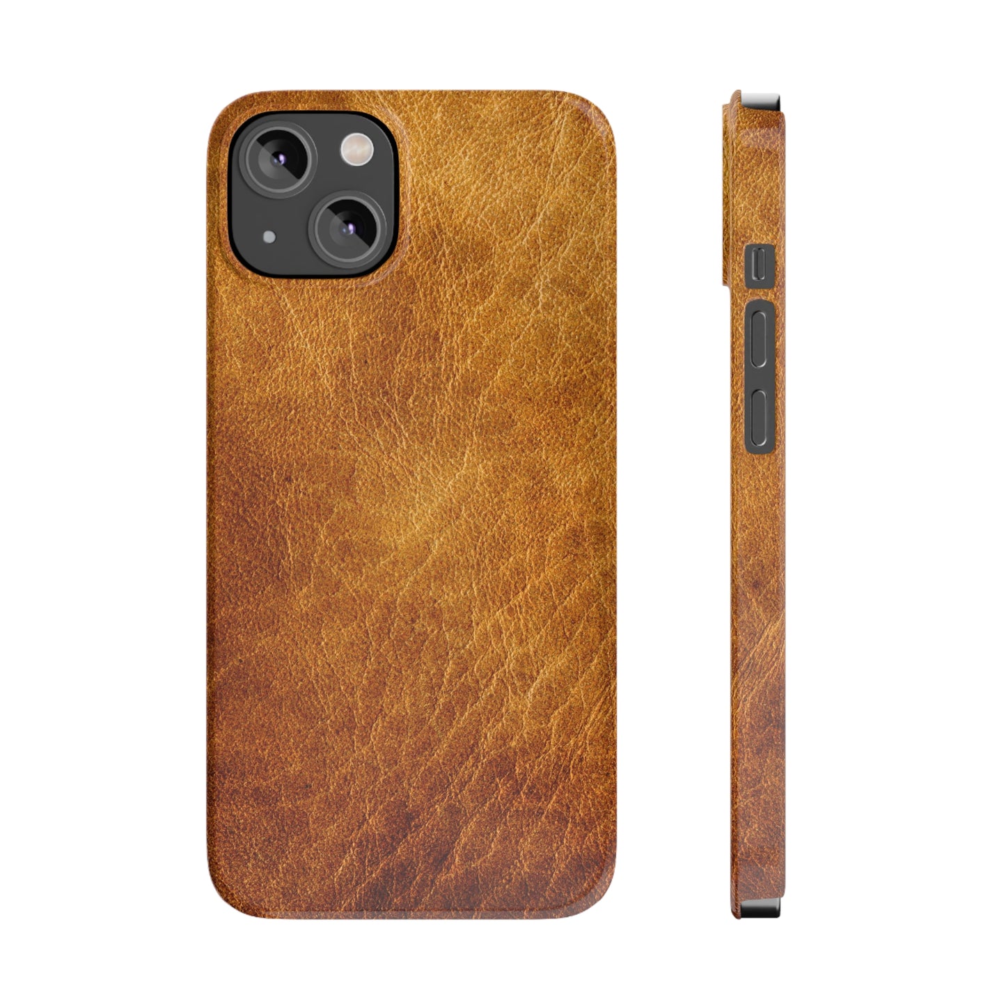 Brown Leather Look- Slim Phone Cases, Case-Mate for IPhone 14 and IPhone 11