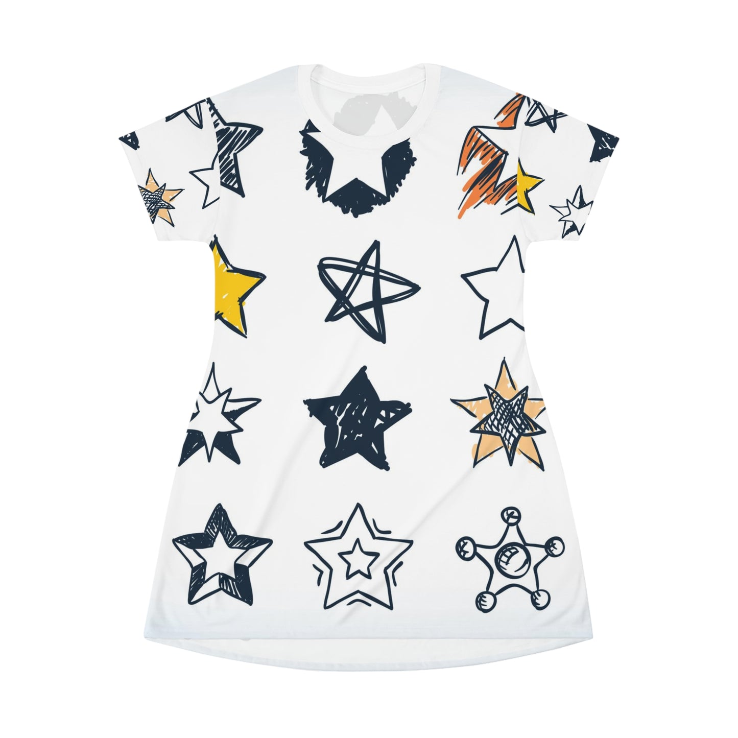 See the Stars- All Over Print T-Shirt Dress