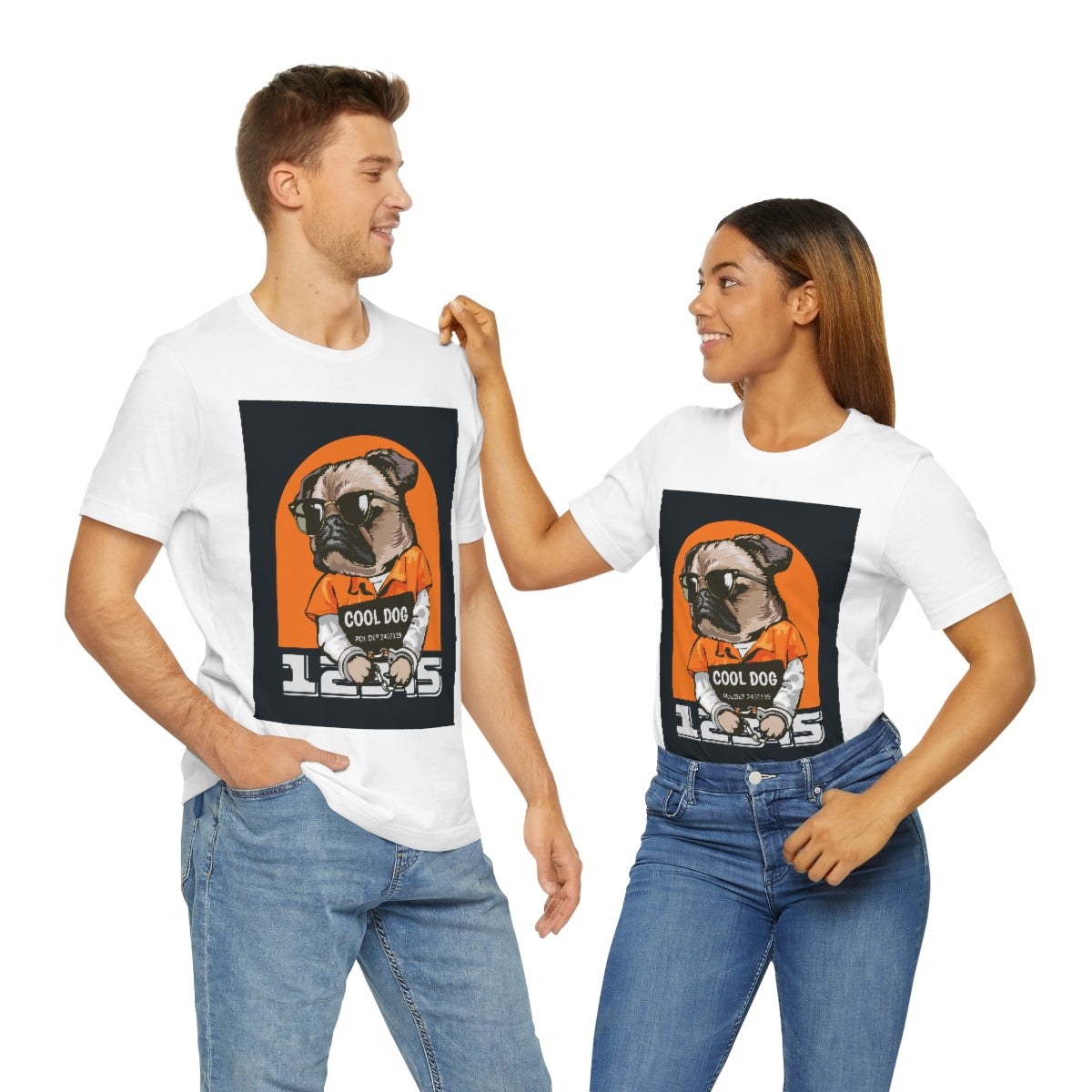 Cool Dude Dog- Unisex Jersey Short Sleeve Tee