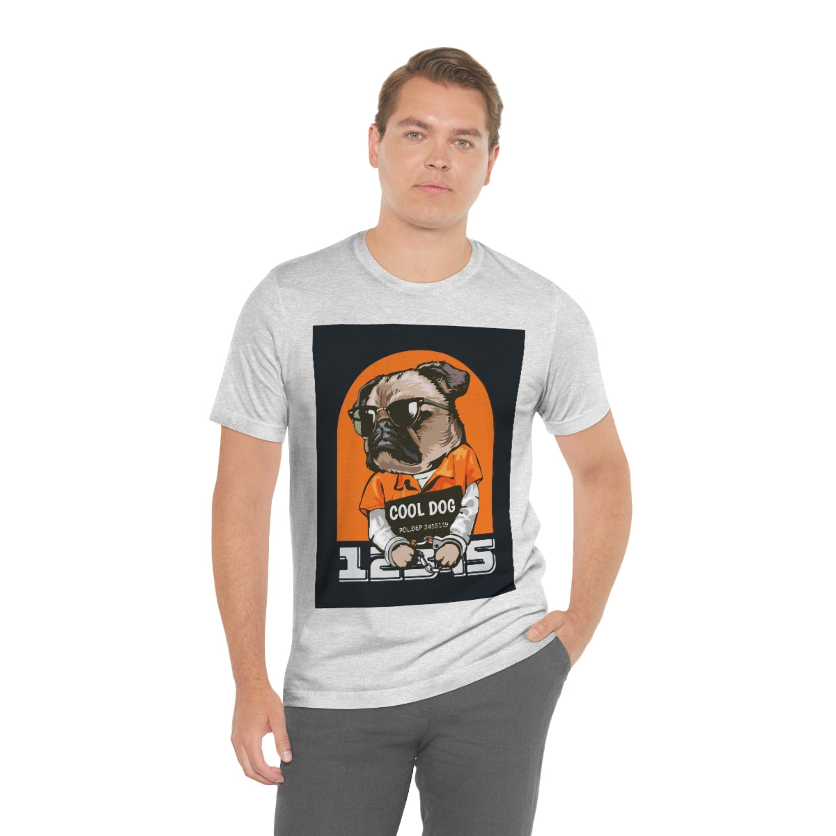Cool Dude Dog- Unisex Jersey Short Sleeve Tee