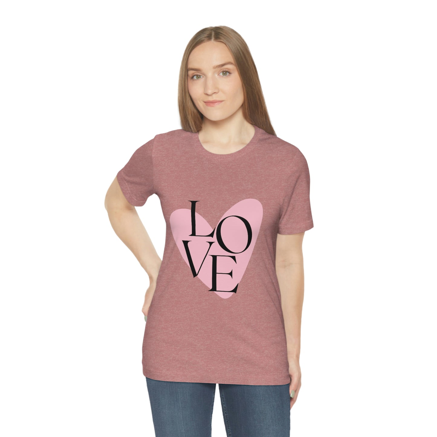 70's Love Heart - Unisex Jersey Short Sleeve Tee