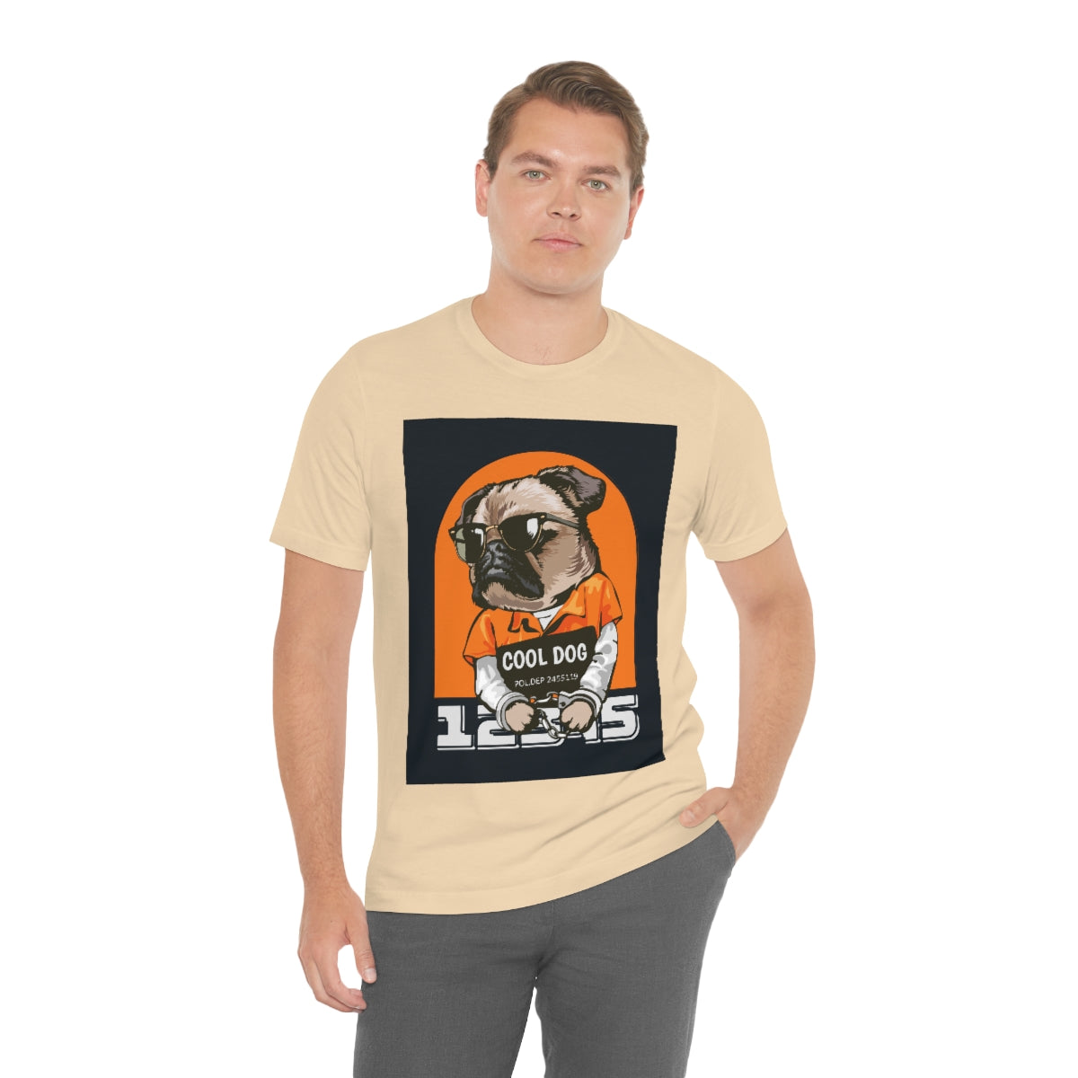 Cool Dude Dog- Unisex Jersey Short Sleeve Tee