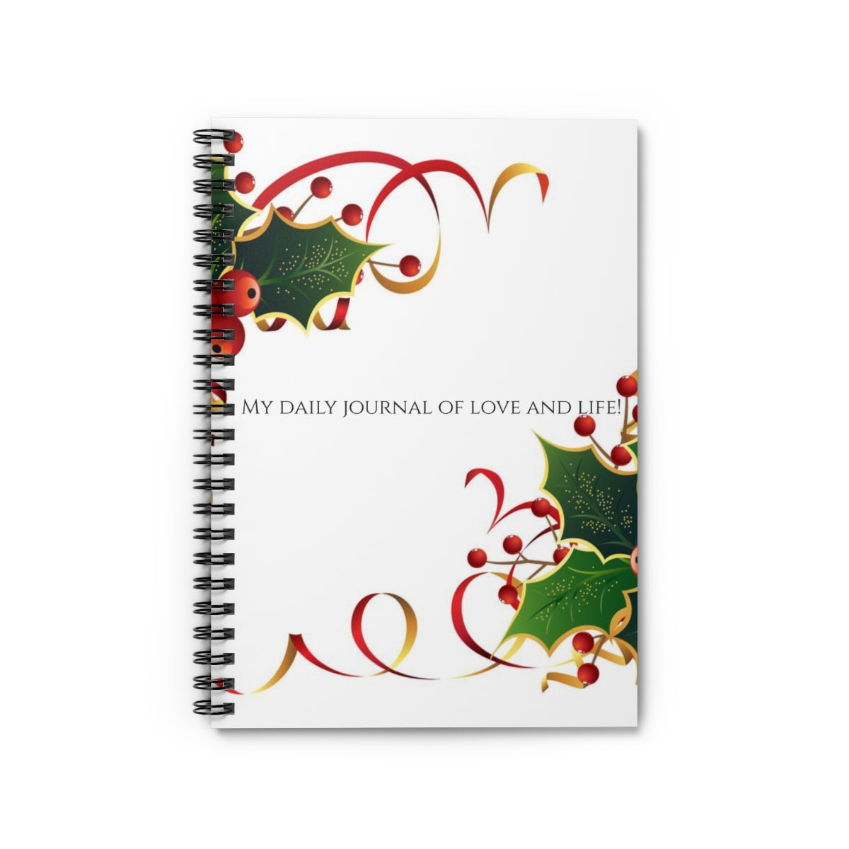 Christmas Spiral Notebook - Ruled Line