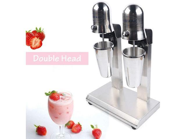 LOYALHEARTDY Electric Milkshake Maker Machine Blender for Shakes and Smoothies Stainless Steel Ice Cream Drink Mixer (Double Head)