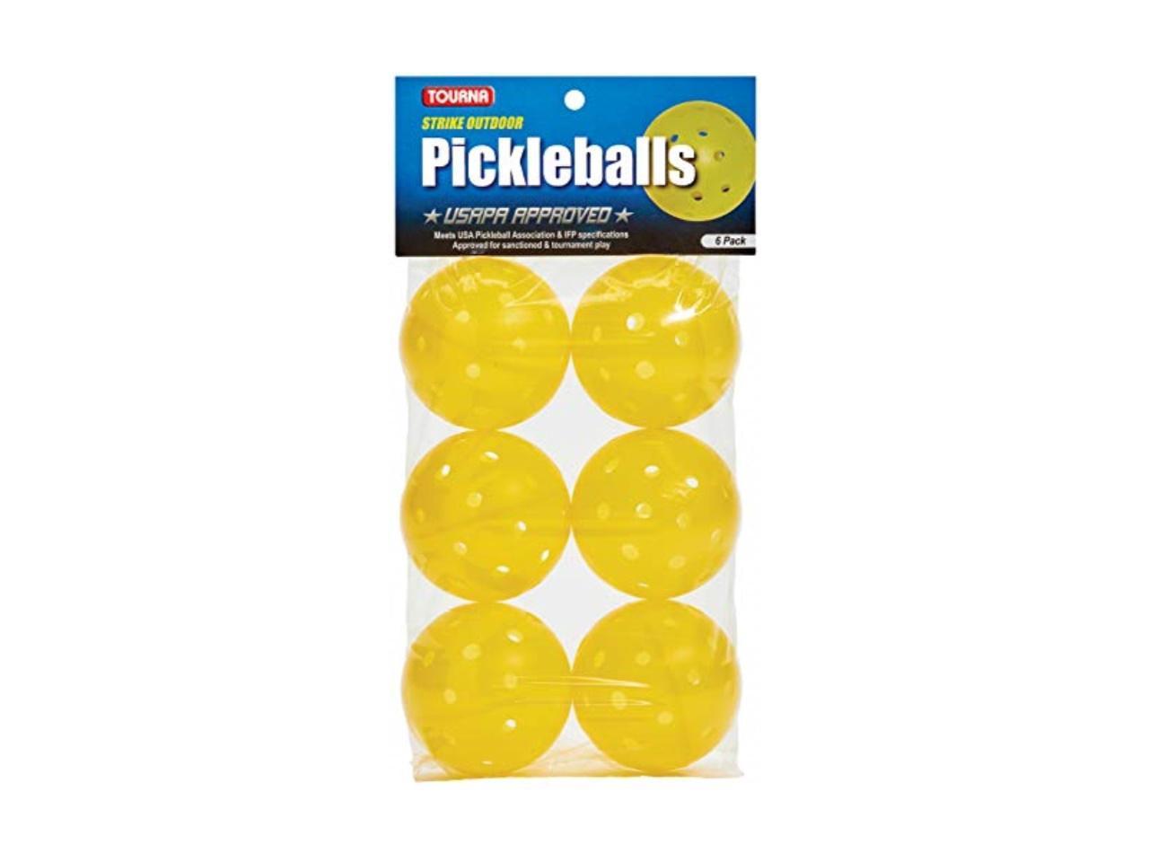 TOURNA Strike Outdoor Pickleballs (6 Pack) - USAPA Approved