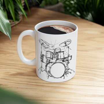 Drumming Ceramic Mug 11oz