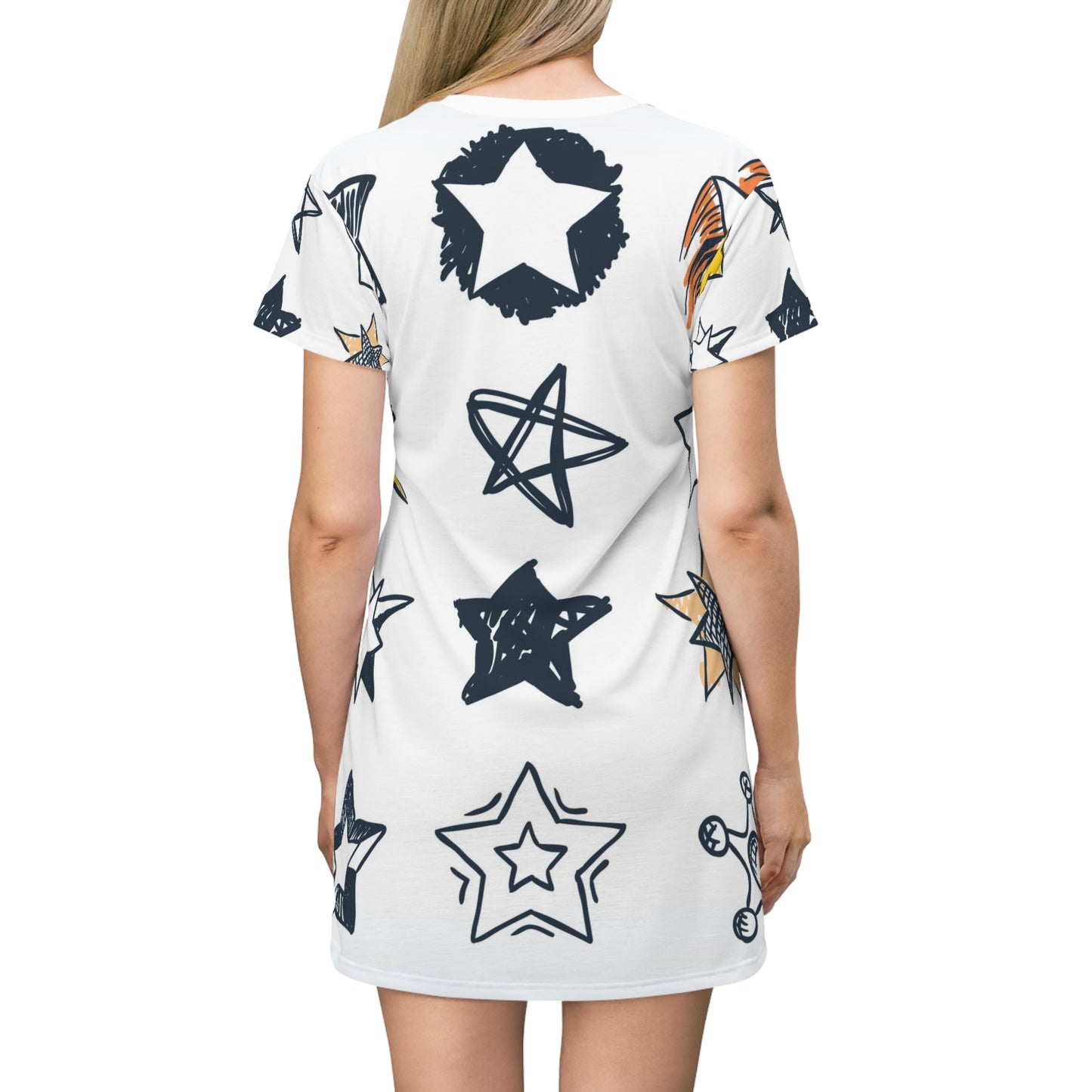 See the Stars- All Over Print T-Shirt Dress