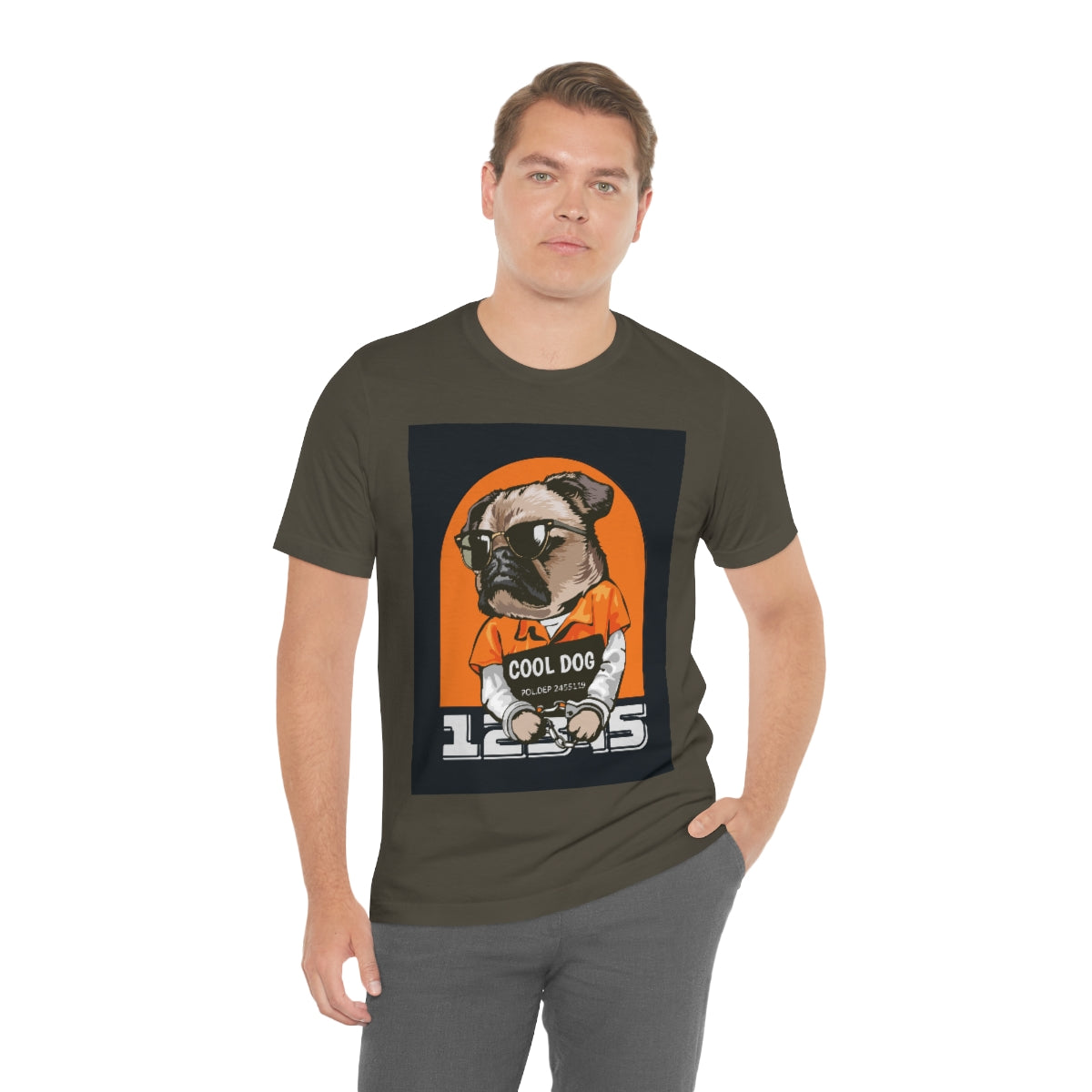 Cool Dude Dog- Unisex Jersey Short Sleeve Tee
