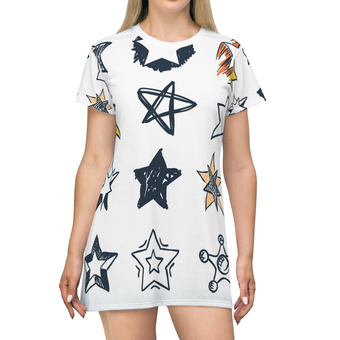See the Stars- All Over Print T-Shirt Dress