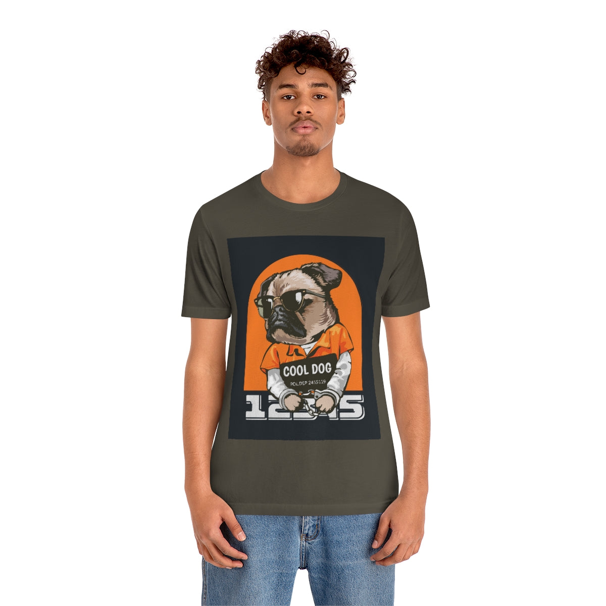 Cool Dude Dog- Unisex Jersey Short Sleeve Tee