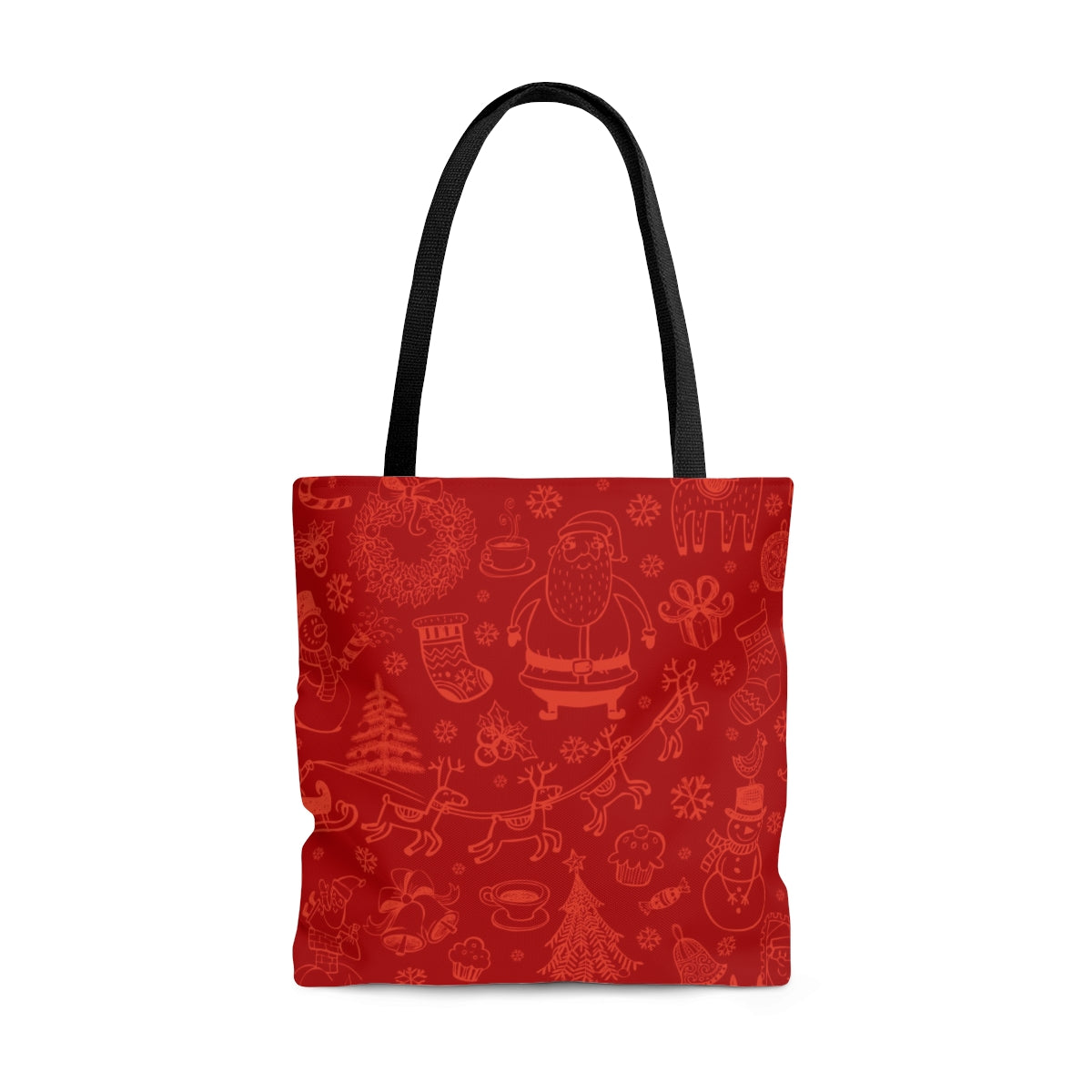 Christmas Red AOP Tote Bag
