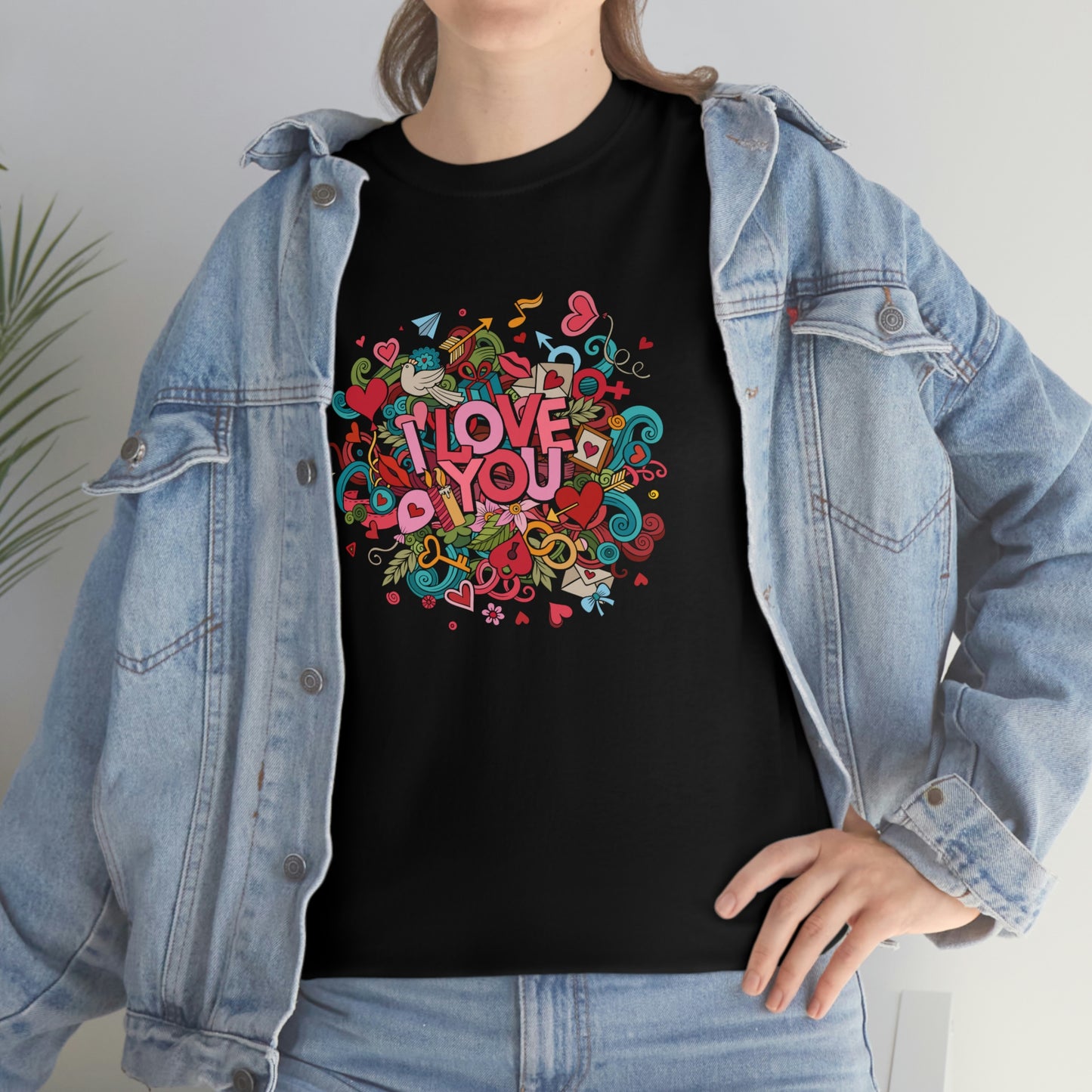 I Love You Collage -Unisex Heavy Cotton Tee