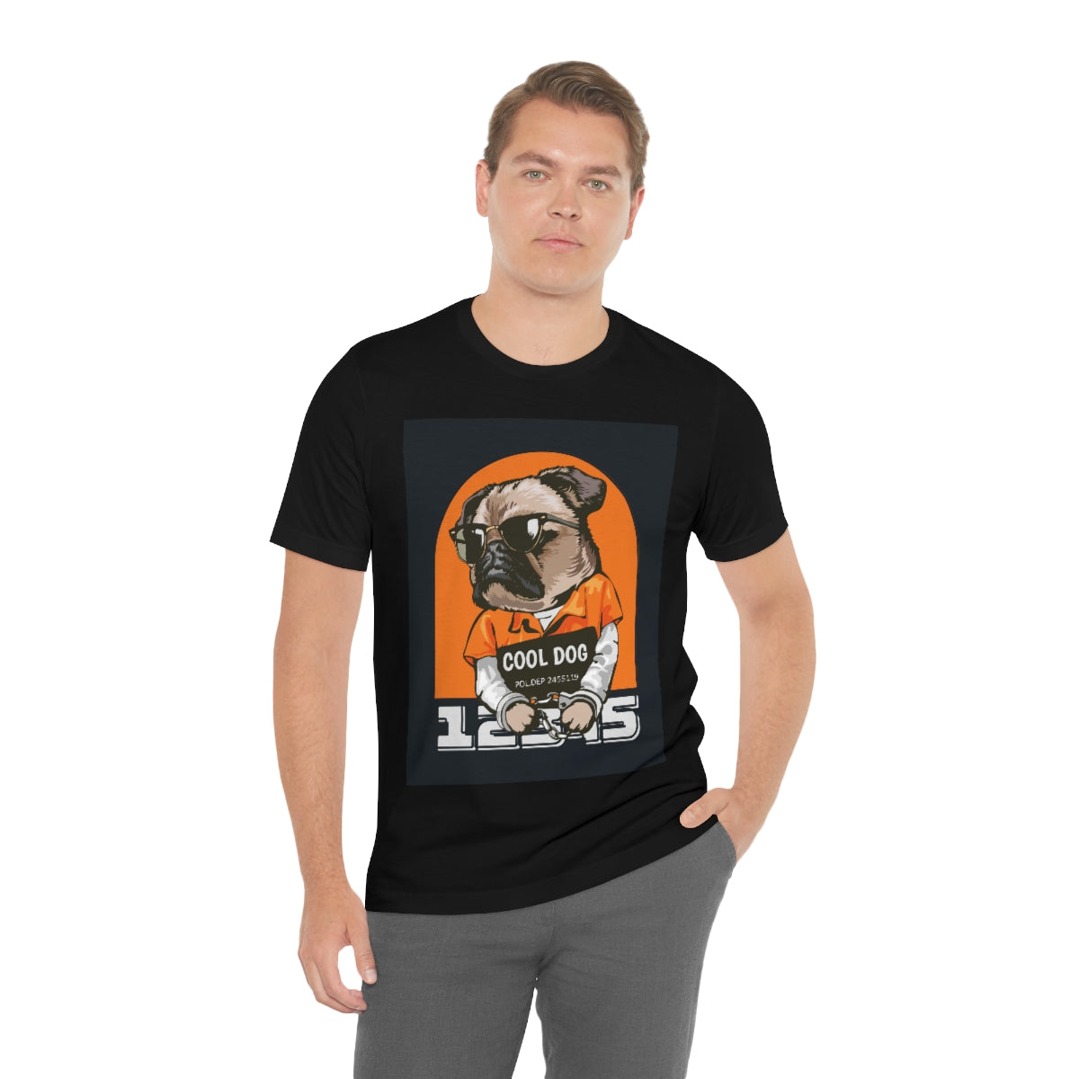 Cool Dude Dog- Unisex Jersey Short Sleeve Tee