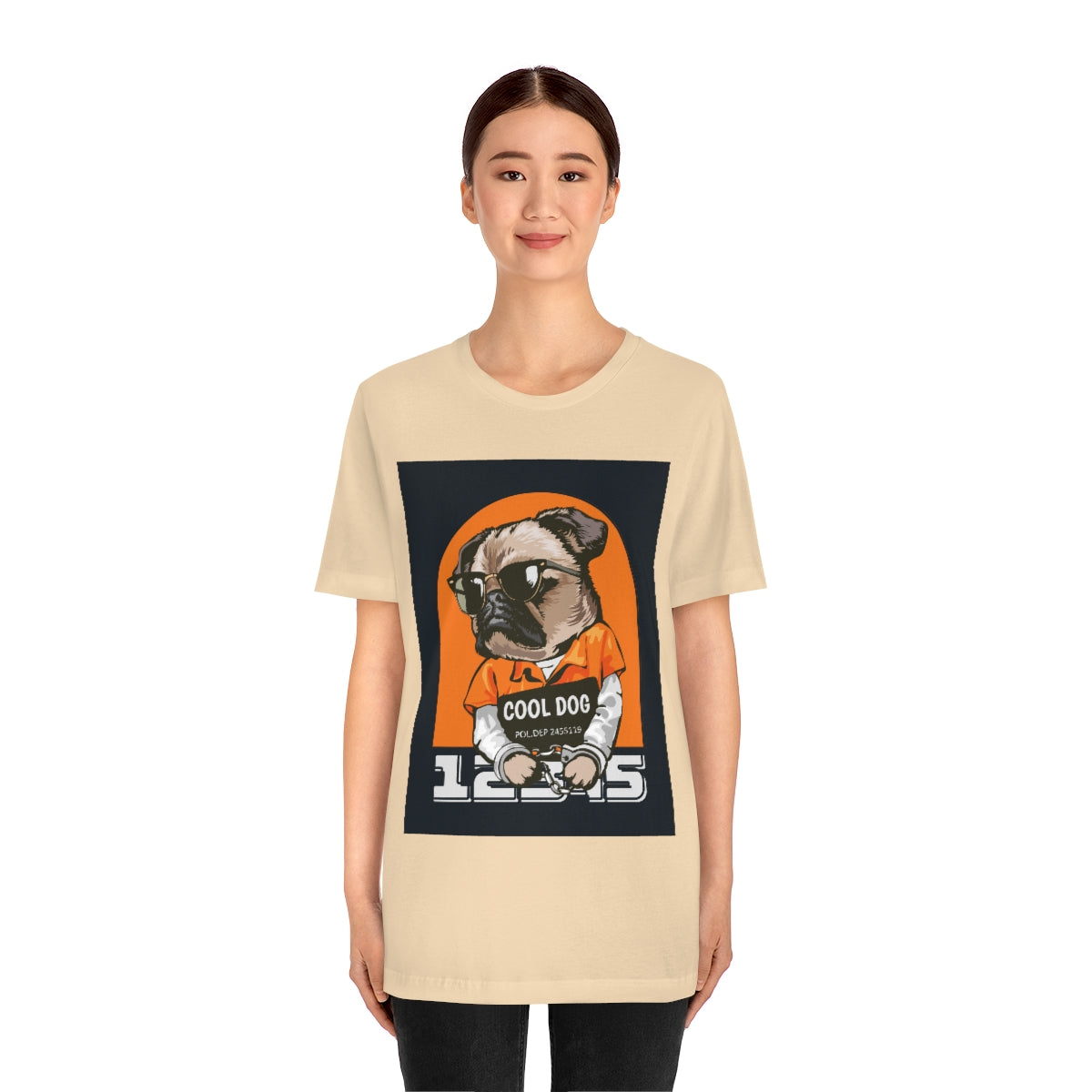 Cool Dude Dog- Unisex Jersey Short Sleeve Tee