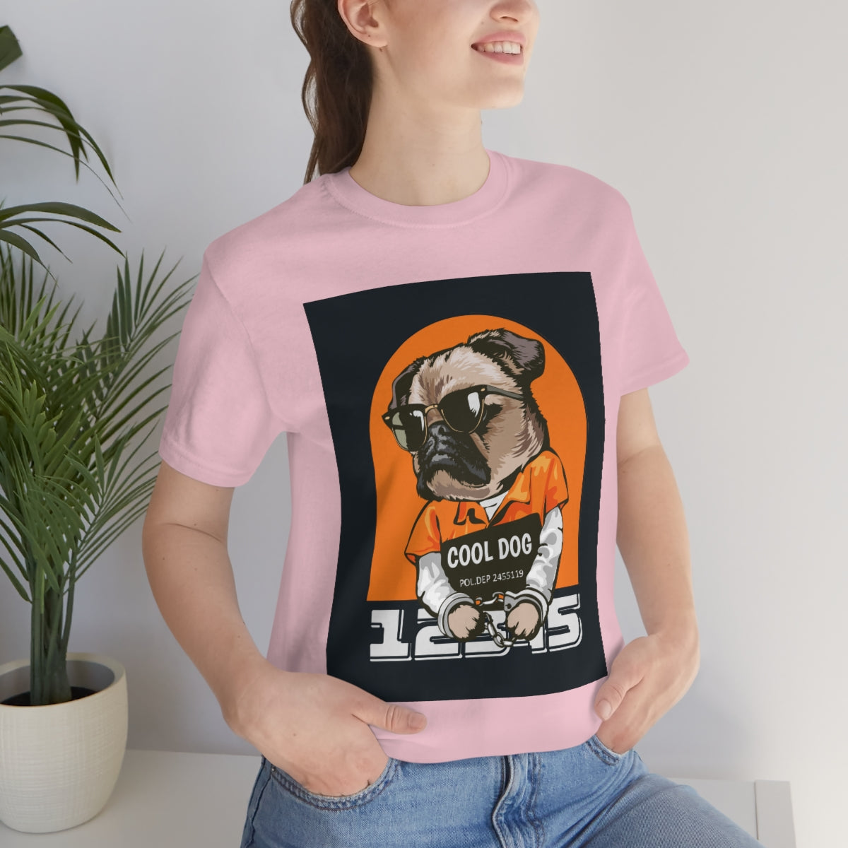 Cool Dude Dog- Unisex Jersey Short Sleeve Tee