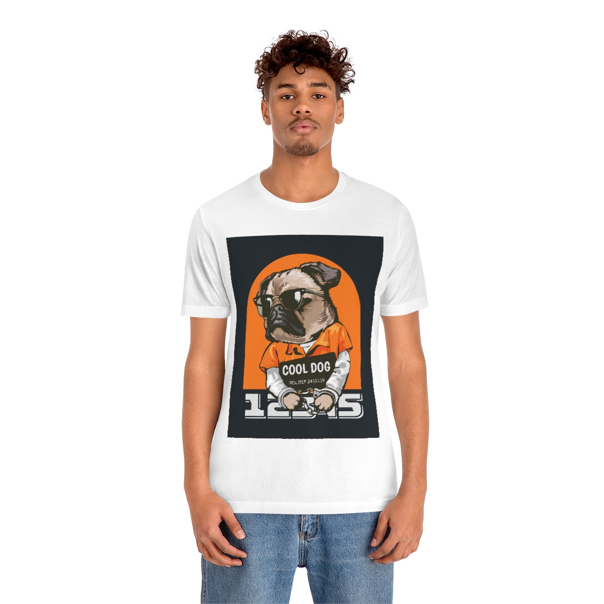 Cool Dude Dog- Unisex Jersey Short Sleeve Tee