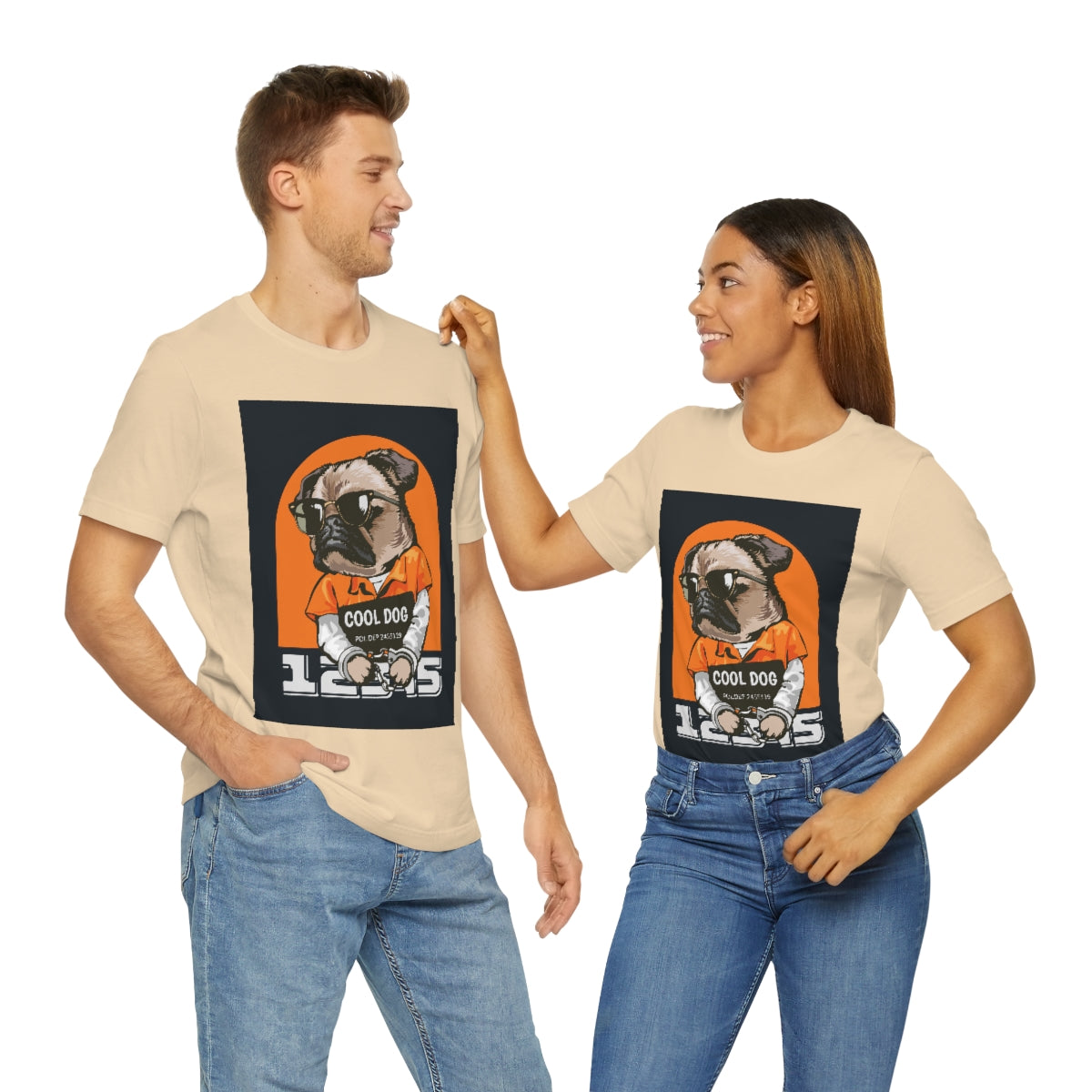 Cool Dude Dog- Unisex Jersey Short Sleeve Tee