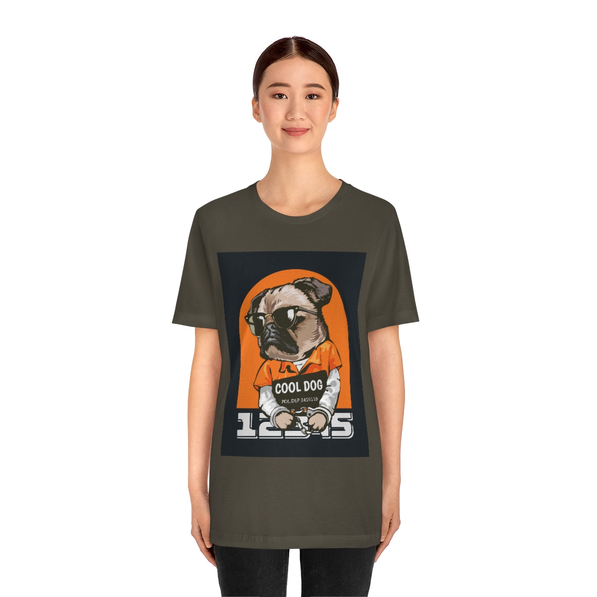 Cool Dude Dog- Unisex Jersey Short Sleeve Tee
